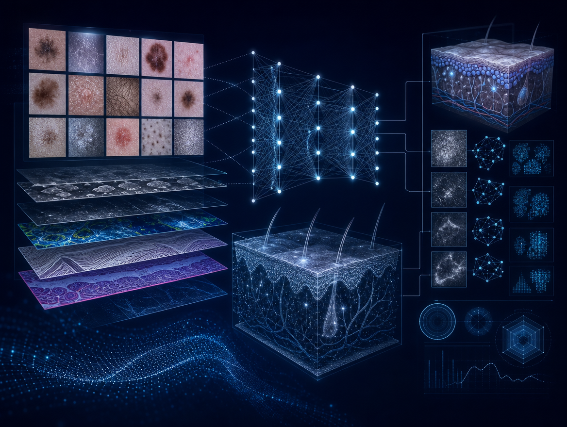 Analytical models and deep learning workflows for dermatology imaging